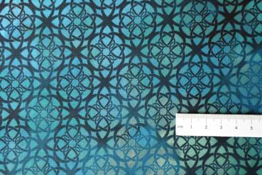 Jason Yenter - Diaphanous, Trellis, Turquoise- In The Beginning  fabrics, USA